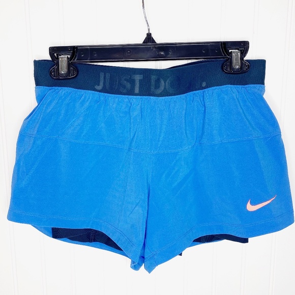 Nike Pants - Nike Blue Training Run Elastic Waist Shorts